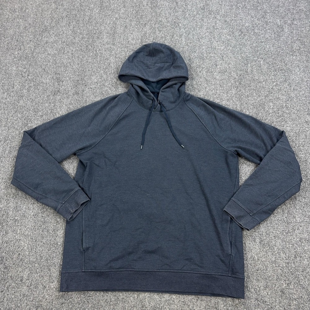 Lululemon Athletica Hoodie Mens XL Blue Pullover Sweatshirt Logo Pockets